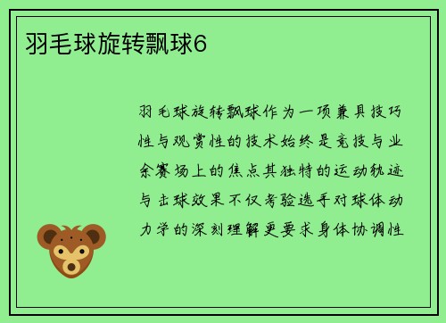 羽毛球旋转飘球6